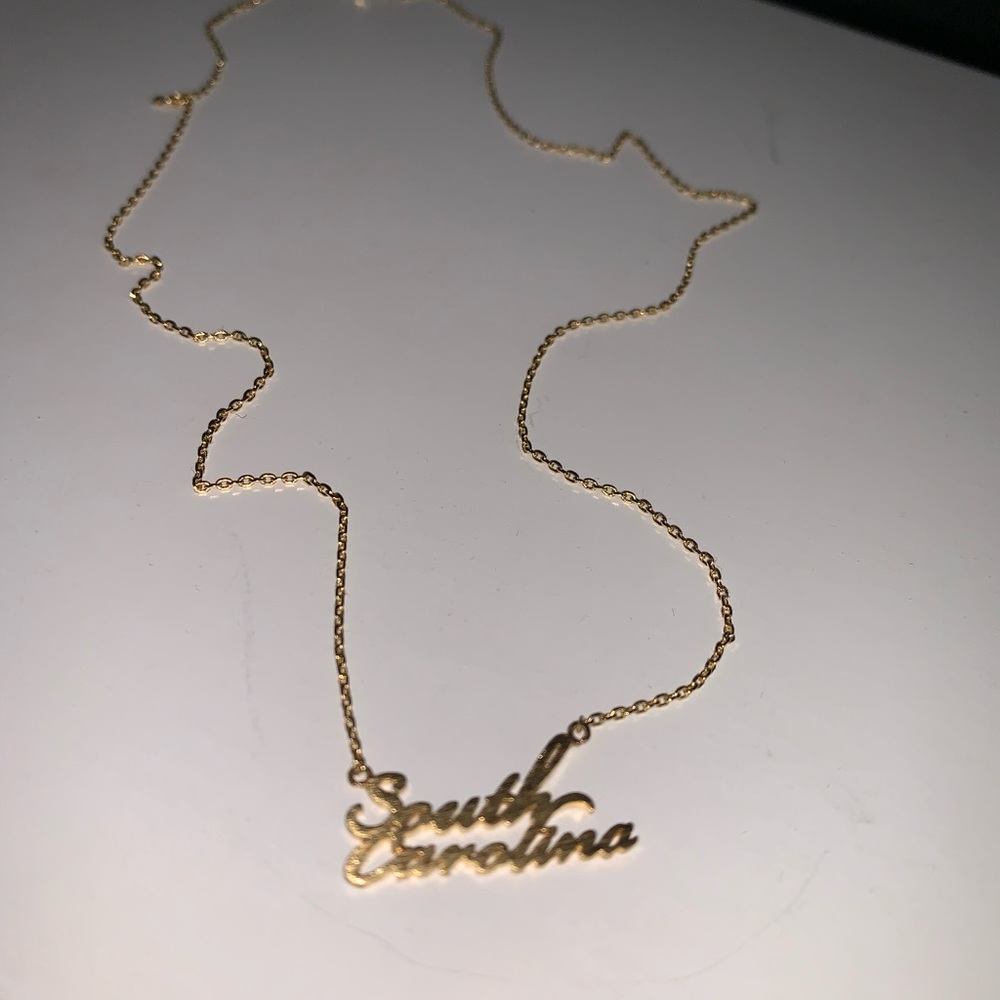 Gold plated South Carolina necklace